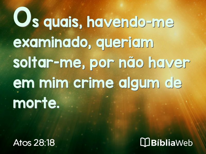 Atos 28:18 em imagem para compartilhar