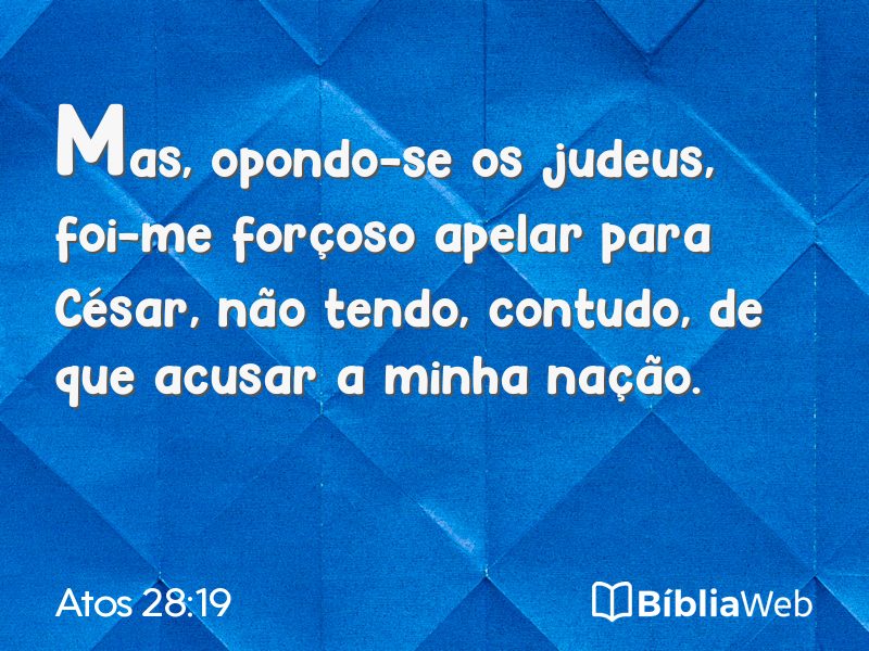 Atos 28:19 em imagem para compartilhar