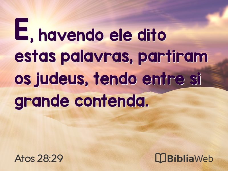 Atos 28:29 em imagem para compartilhar