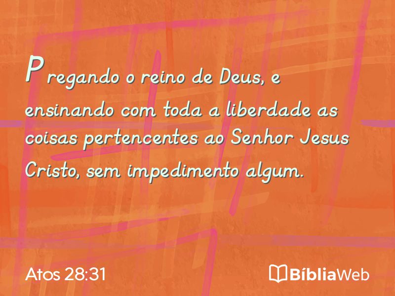 Atos 28:31 em imagem para compartilhar
