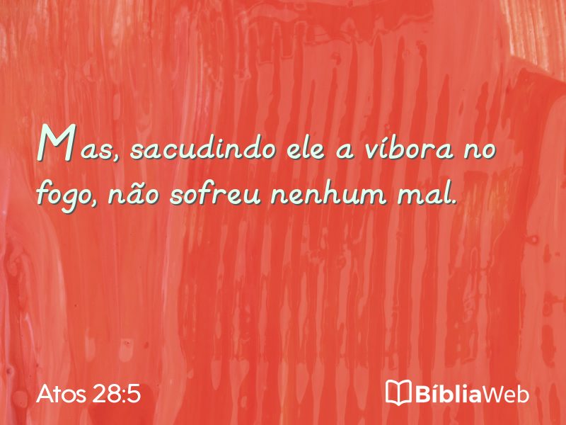 Atos 28:5 em imagem para compartilhar