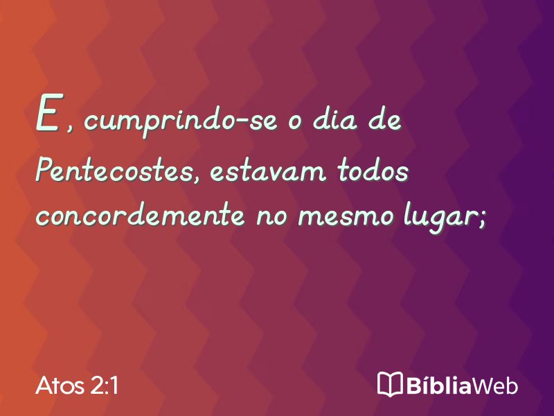 Atos 2:1 em imagem para compartilhar