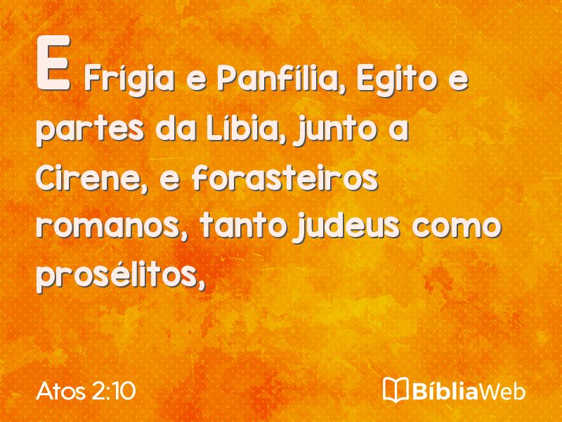 Atos 2:10 em imagem para compartilhar