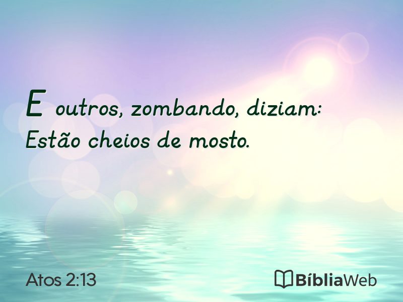 Atos 2:13 em imagem para compartilhar