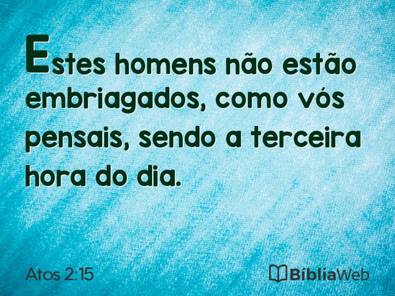 Atos 2:15 em imagem para compartilhar