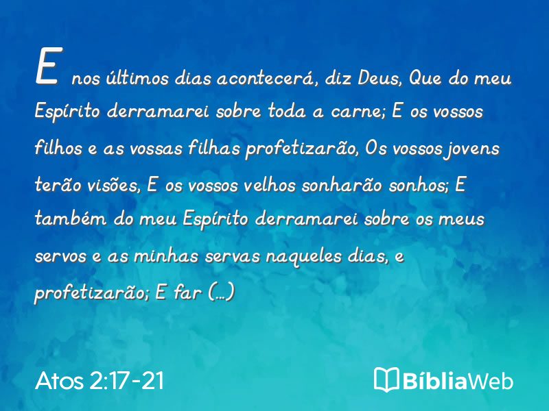 Atos 2:17-21 em imagem para compartilhar