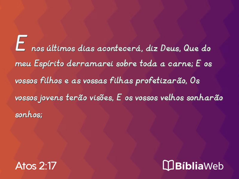 Atos 2:17 em imagem para compartilhar
