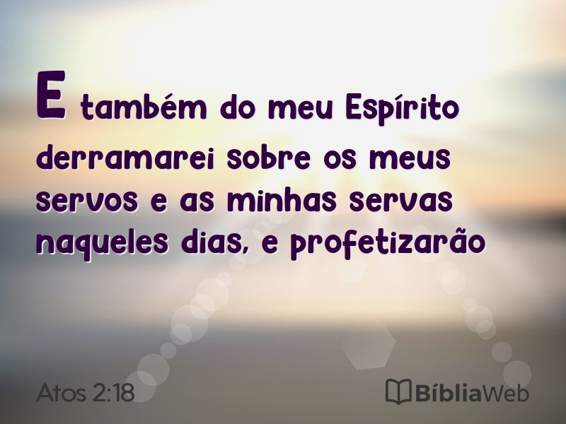 Atos 2:18 em imagem para compartilhar