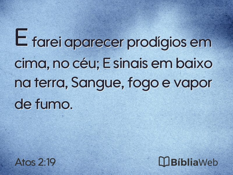 Atos 2:19 em imagem para compartilhar