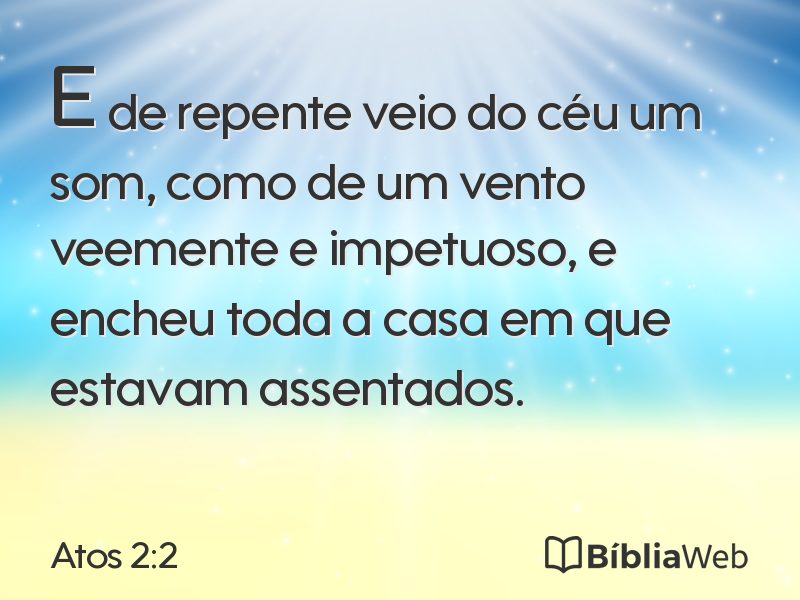 Atos 2:2 em imagem para compartilhar