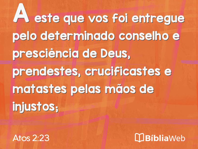 Atos 2:23 em imagem para compartilhar