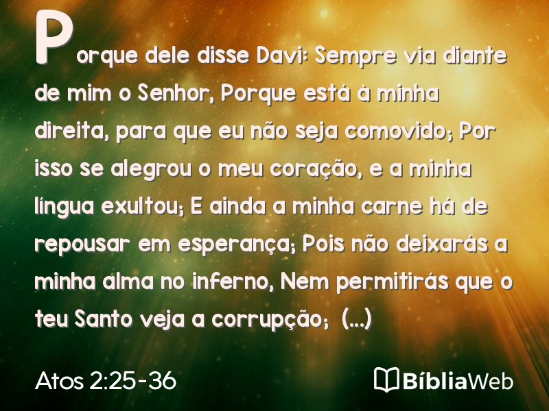 Atos 2:25-36 em imagem para compartilhar