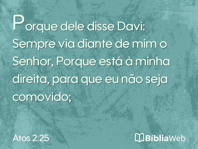 Atos 2:25 em imagem para compartilhar
