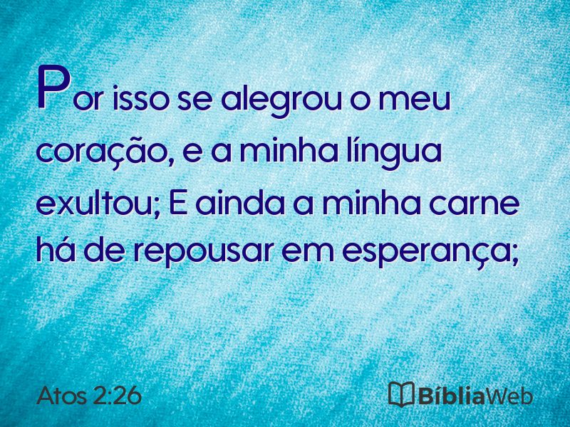 Atos 2:26 em imagem para compartilhar
