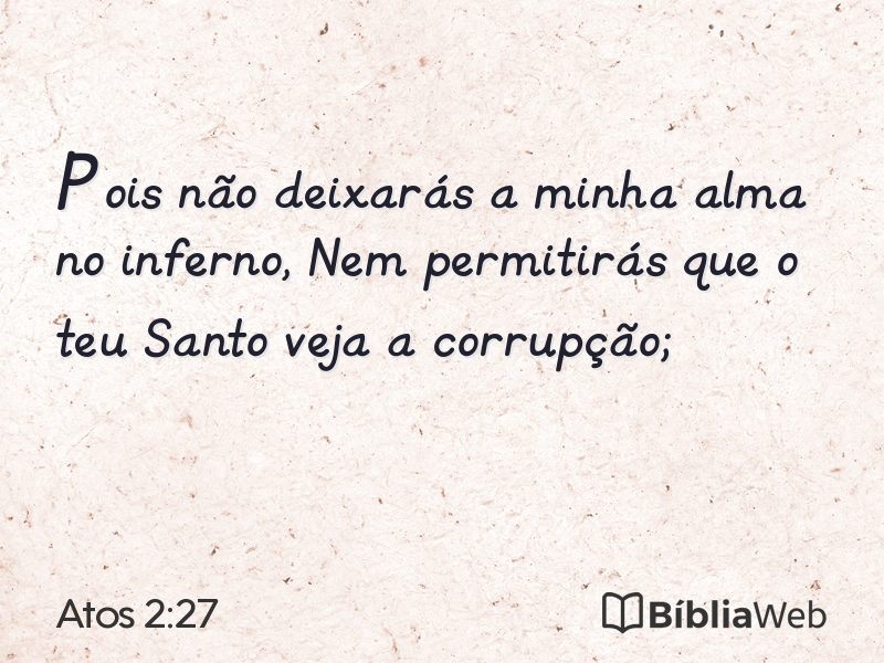 Atos 2:27 em imagem para compartilhar
