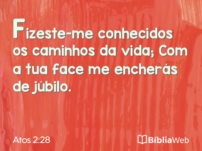 Atos 2:28 em imagem para compartilhar