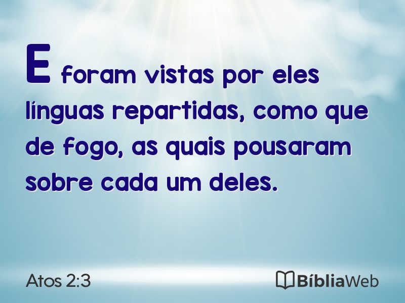 Atos 2:3 em imagem para compartilhar