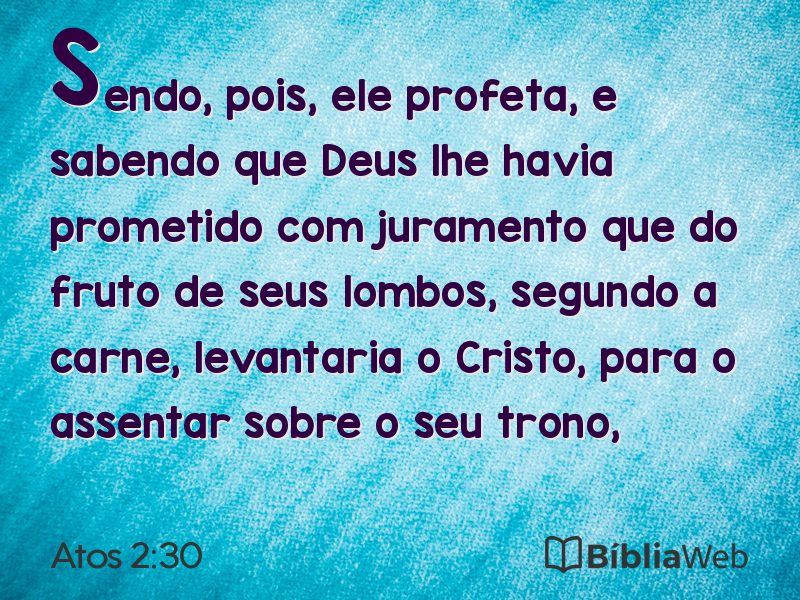 Atos 2:30 em imagem para compartilhar