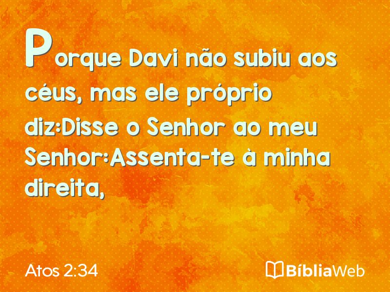 Atos 2:34 em imagem para compartilhar