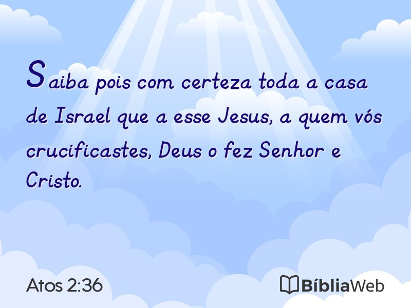 Atos 2:36 em imagem para compartilhar
