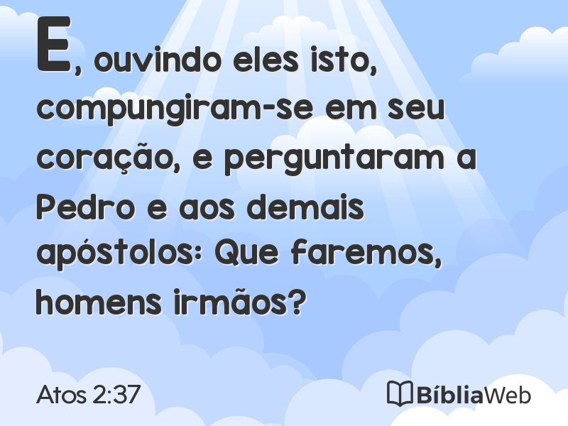 Atos 2:37 em imagem para compartilhar