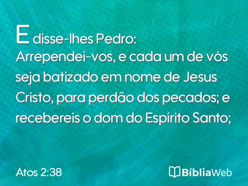 Atos 2:38 em imagem para compartilhar