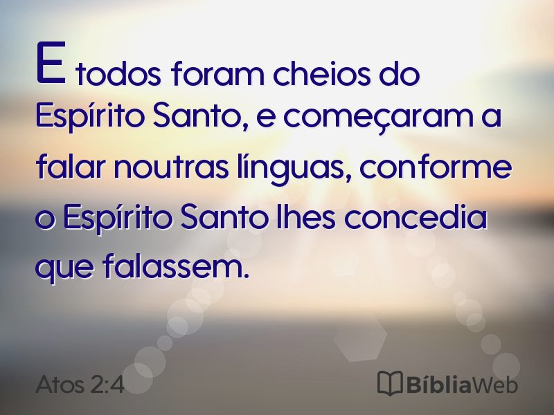 Atos 2:4 em imagem para compartilhar