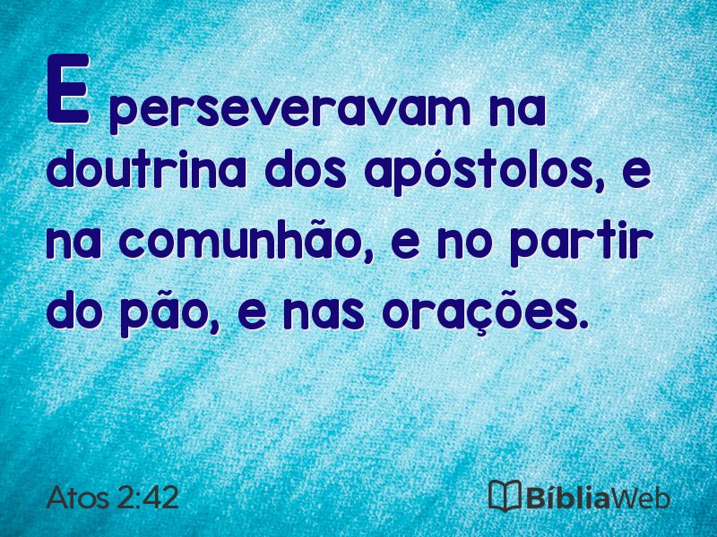 Atos 2:42 em imagem para compartilhar