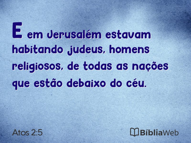Atos 2:5 em imagem para compartilhar