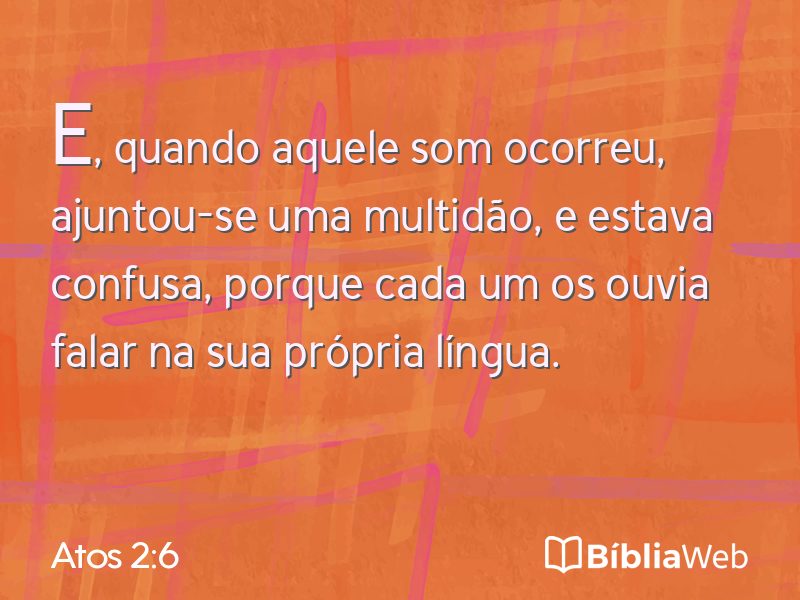 Atos 2:6 em imagem para compartilhar
