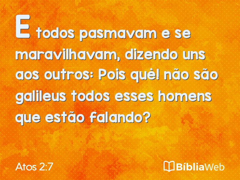 Atos 2:7 em imagem para compartilhar