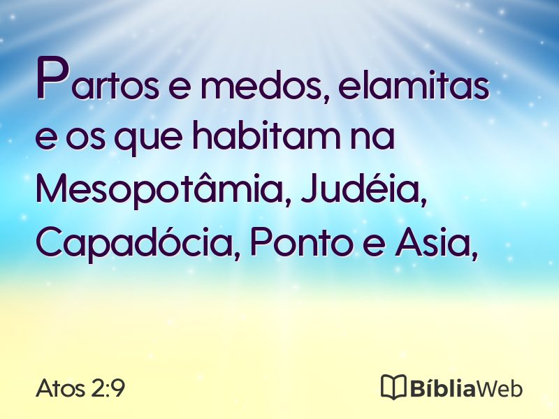 Atos 2:9 em imagem para compartilhar