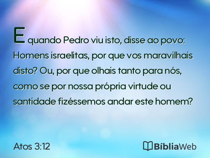 Atos 3:12 em imagem para compartilhar