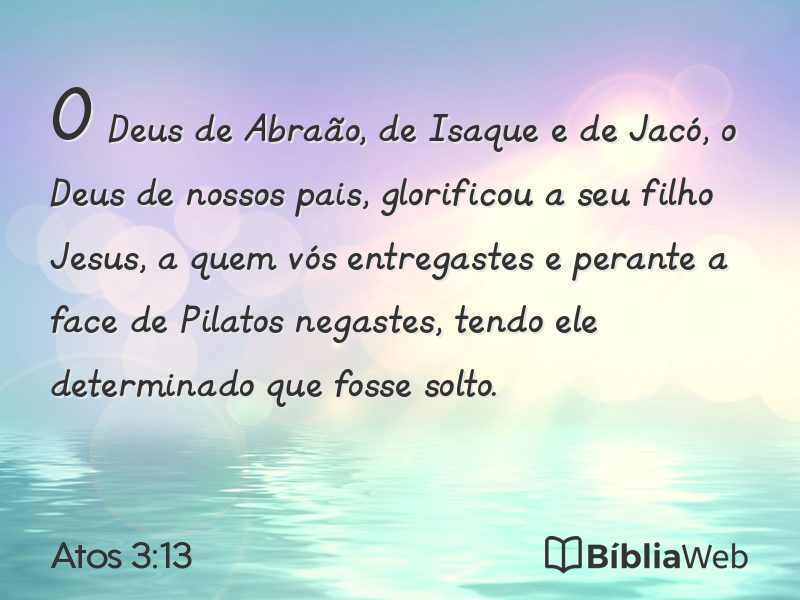 Atos 3:13 em imagem para compartilhar