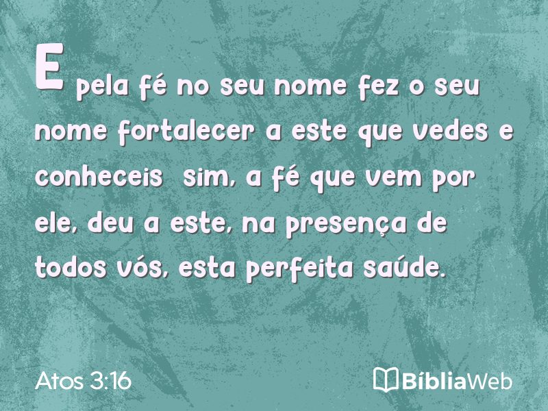Atos 3:16 em imagem para compartilhar