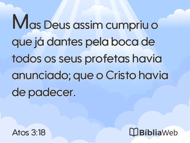 Atos 3:18 em imagem para compartilhar
