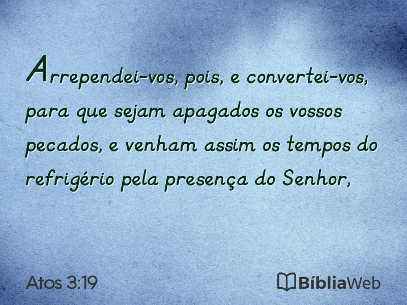 Atos 3:19 em imagem para compartilhar
