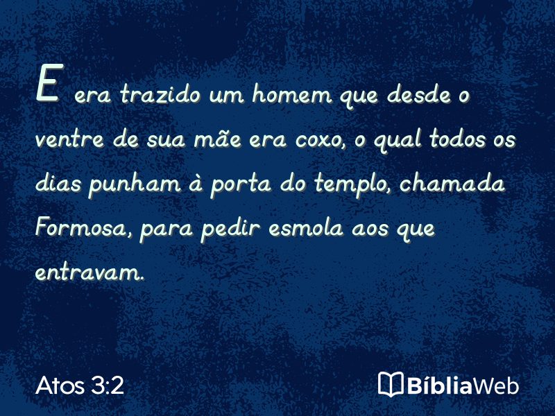 Atos 3:2 em imagem para compartilhar