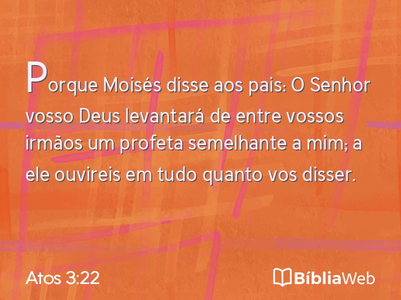 Atos 3:22 em imagem para compartilhar