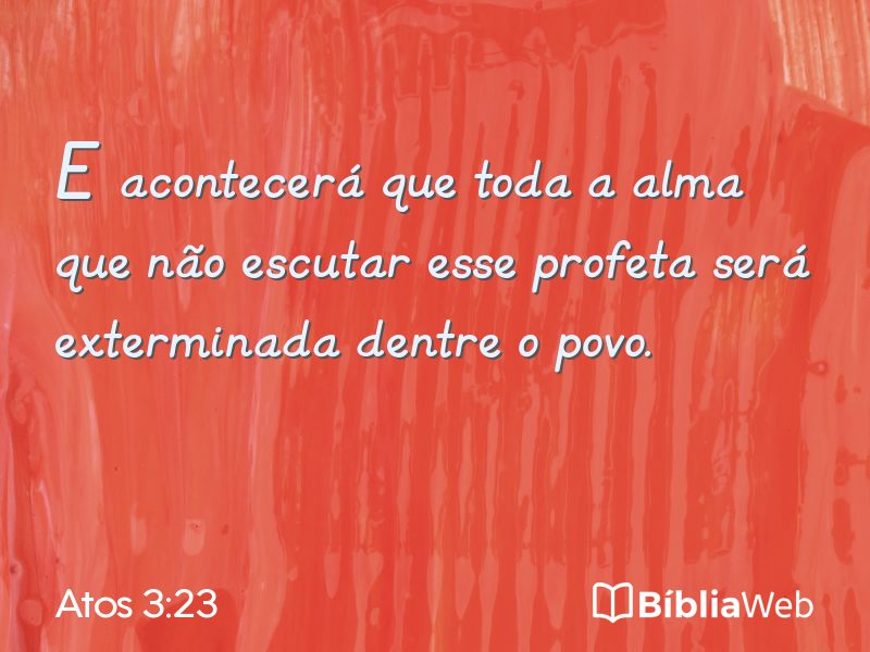 Atos 3:23 em imagem para compartilhar