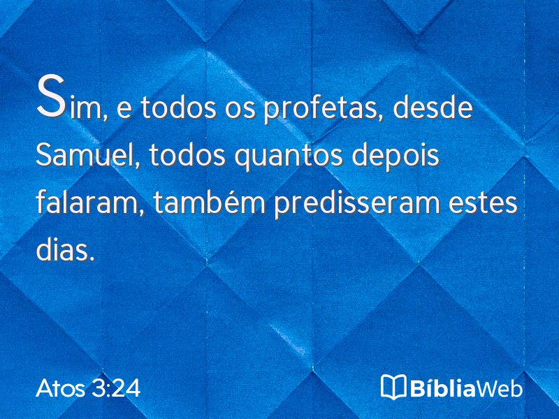 Atos 3:24 em imagem para compartilhar