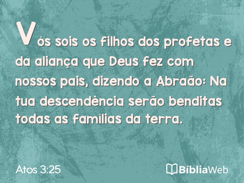 Atos 3:25 em imagem para compartilhar