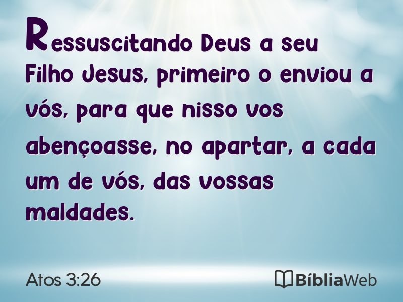 Atos 3:26 em imagem para compartilhar