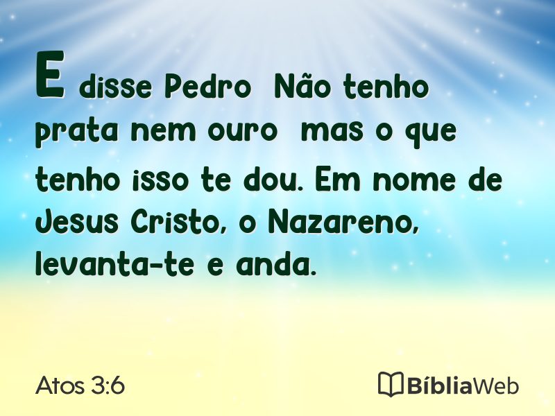Atos 3:6 em imagem para compartilhar