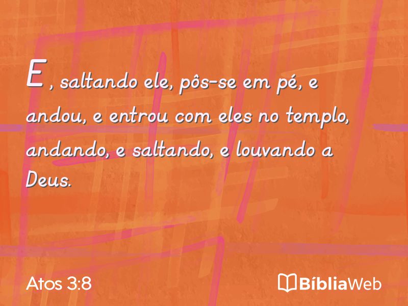 Atos 3:8 em imagem para compartilhar
