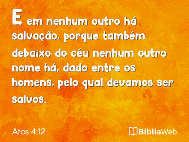 Atos 4:12 em imagem para compartilhar