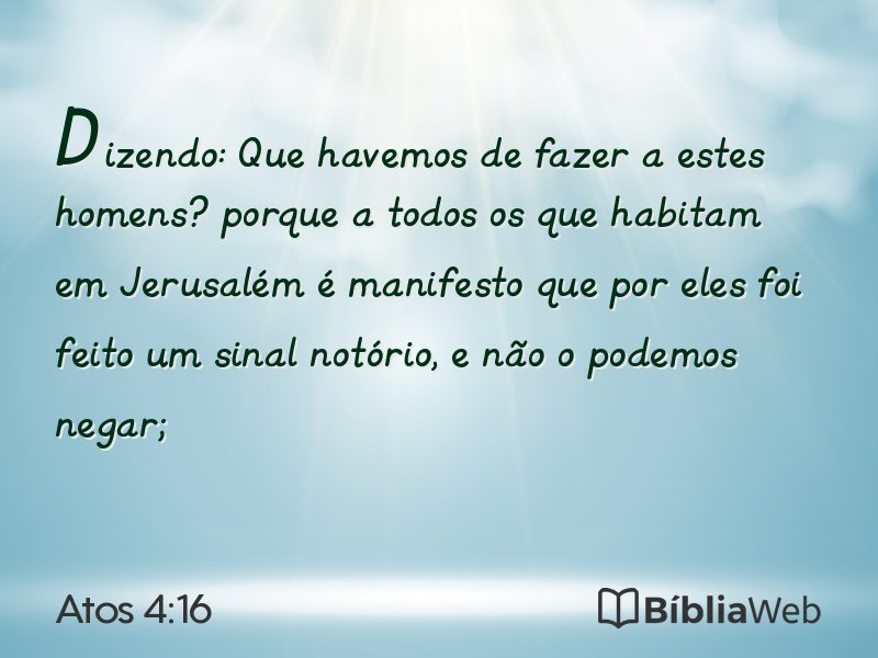 Atos 4:16 em imagem para compartilhar