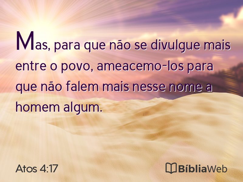 Atos 4:17 em imagem para compartilhar