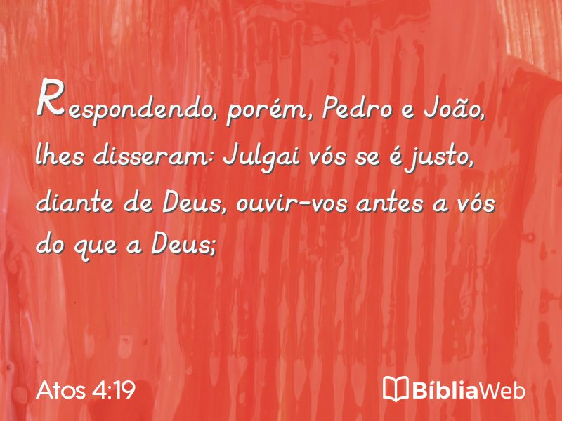 Atos 4:19 em imagem para compartilhar