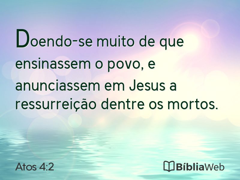 Atos 4:2 em imagem para compartilhar